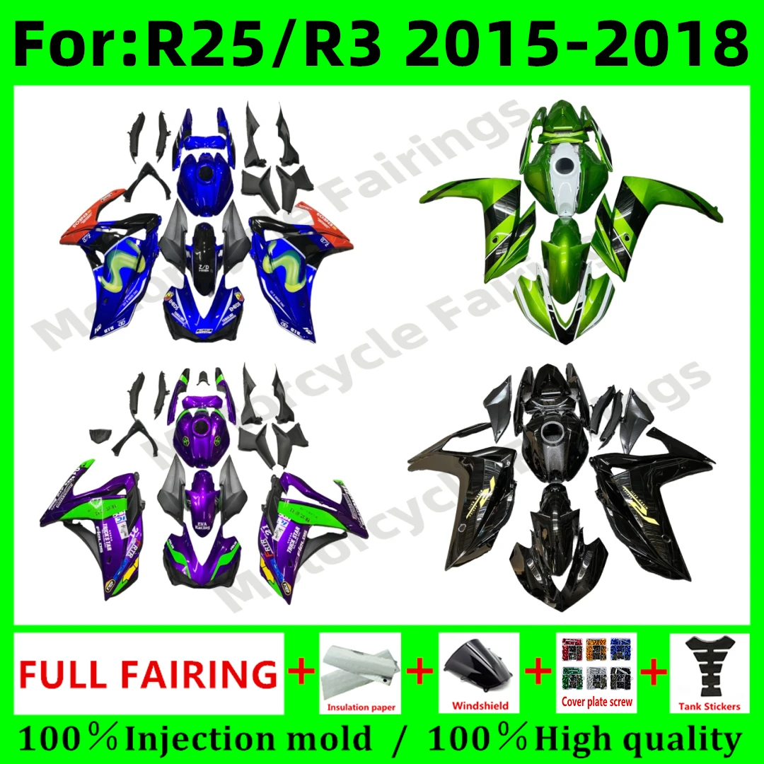 Motorcycle full Fairing kit fit for YAMAHA R25 R3 2014 2015 2016 2017 2018 bodywork Injection mold Fairings kits body set zxmt
Motorcycle full Fairing kit fit for YAMAHA R25 R3 2014 2015 2016 2017 2018 bodywork Injection mold Fairings kits body set zxmt