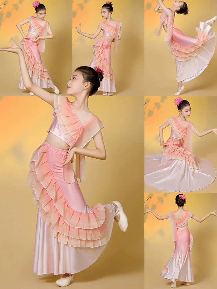 Girls Ethnic Dai Dance Costume Children's Performance Skirt Flower adow Dr Spring Clouds of the South Exam Outfit
Girls Ethnic Dai Dance Costume Children's Performance Skirt Flower adow Dr Spring Clouds of the South Exam Outfit