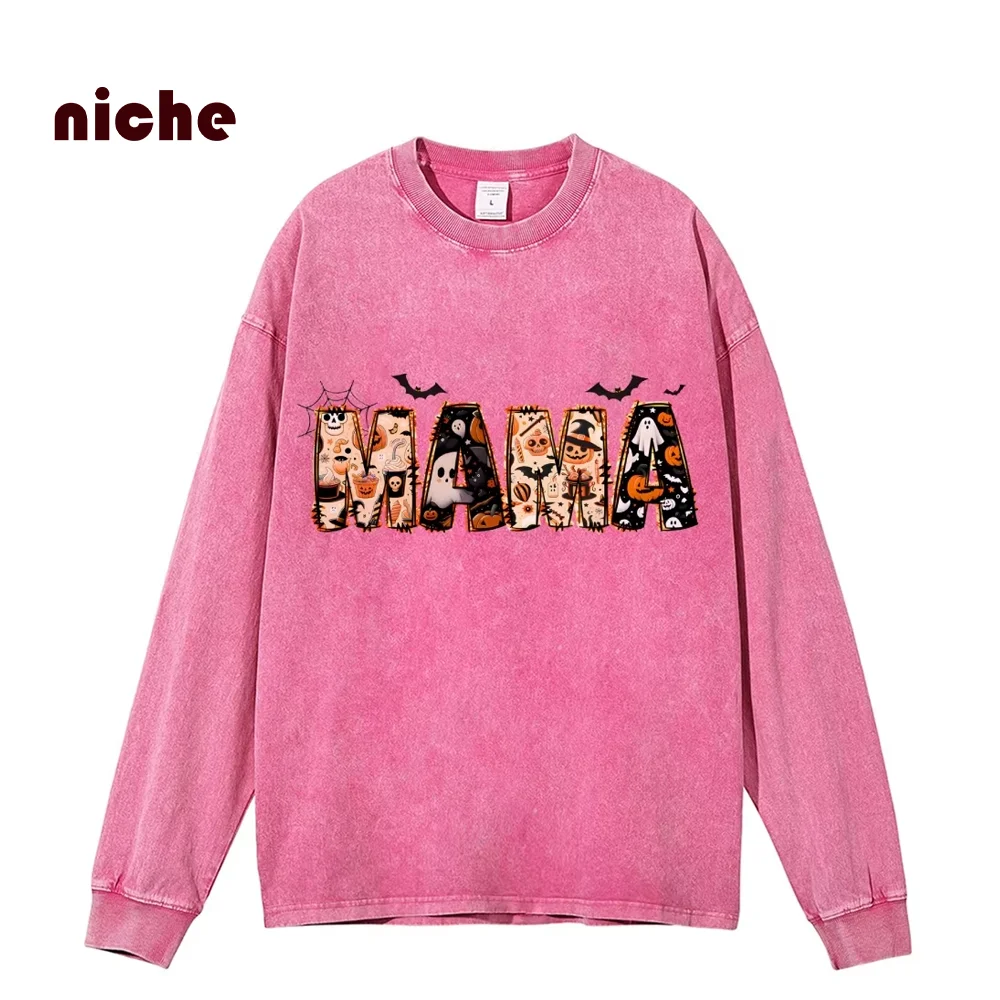 Neutral Halloween Style Sweater Pumpkin Skull Filled Letter Printing High Quality Washed Cotton Fashion Trend New Long Sleeves
Neutral Halloween Style Sweater Pumpkin Skull Filled Letter Printing High Quality Washed Cotton Fashion Trend New Long Sleeves