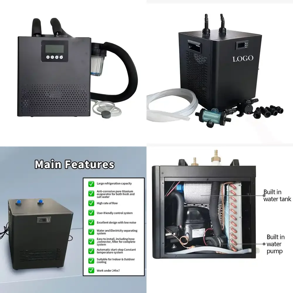 Metal Water Cooled Ice Bath & Cold Plunge Chiller for Aquarium and Bathtub
Metal Water Cooled Ice Bath & Cold Plunge Chiller for Aquarium and Bathtub
