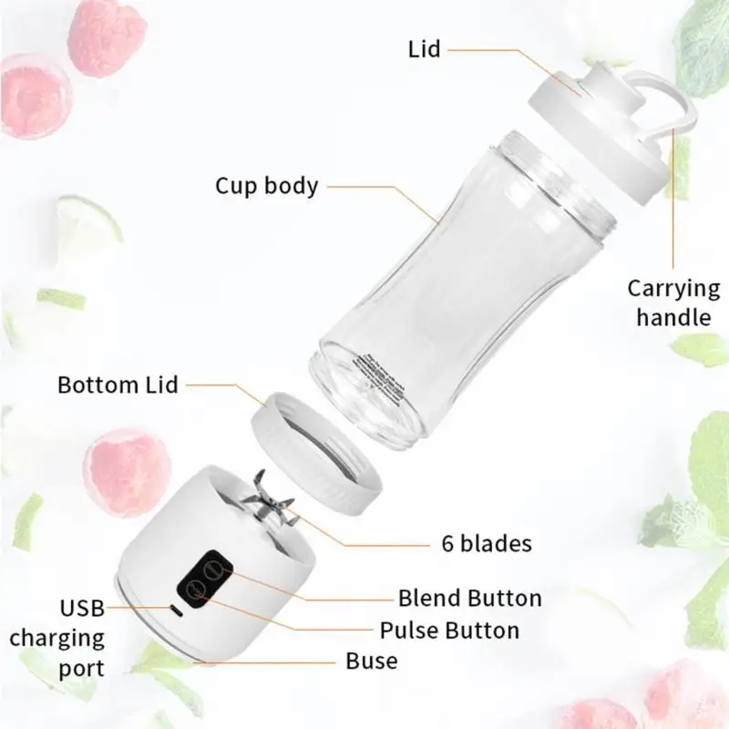 D0AB Portable Rechargeable Portable Cup Juicer Fruit Mixer 600ml Juice Juicer Maker Cup
D0AB Portable Rechargeable Portable Cup Juicer Fruit Mixer 600ml Juice Juicer Maker Cup