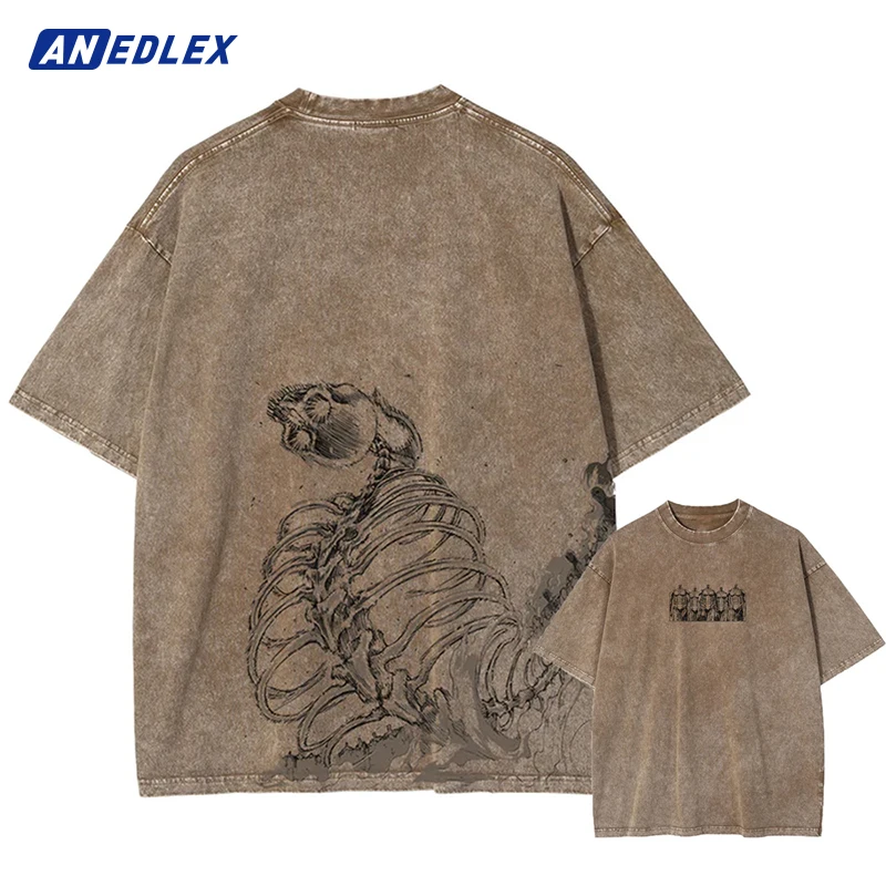Hip Hop Streetwear Men Washed Sand Color T-Shirt Anime Print Oversize Tshirt Summer Short Sleeve Cotton Vintage Tops Tees
Hip Hop Streetwear Men Washed Sand Color T-Shirt Anime Print Oversize Tshirt Summer Short Sleeve Cotton Vintage Tops Tees