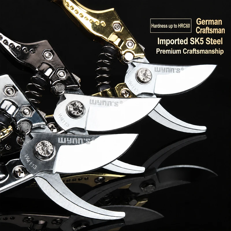 SK5 Steel Garden Pruning Shears Sharp Branch Trimmer for Fruit Trees Ergonomic Hand Pruner Gardening Cutting Tool
SK5 Steel Garden Pruning Shears Sharp Branch Trimmer for Fruit Trees Ergonomic Hand Pruner Gardening Cutting Tool