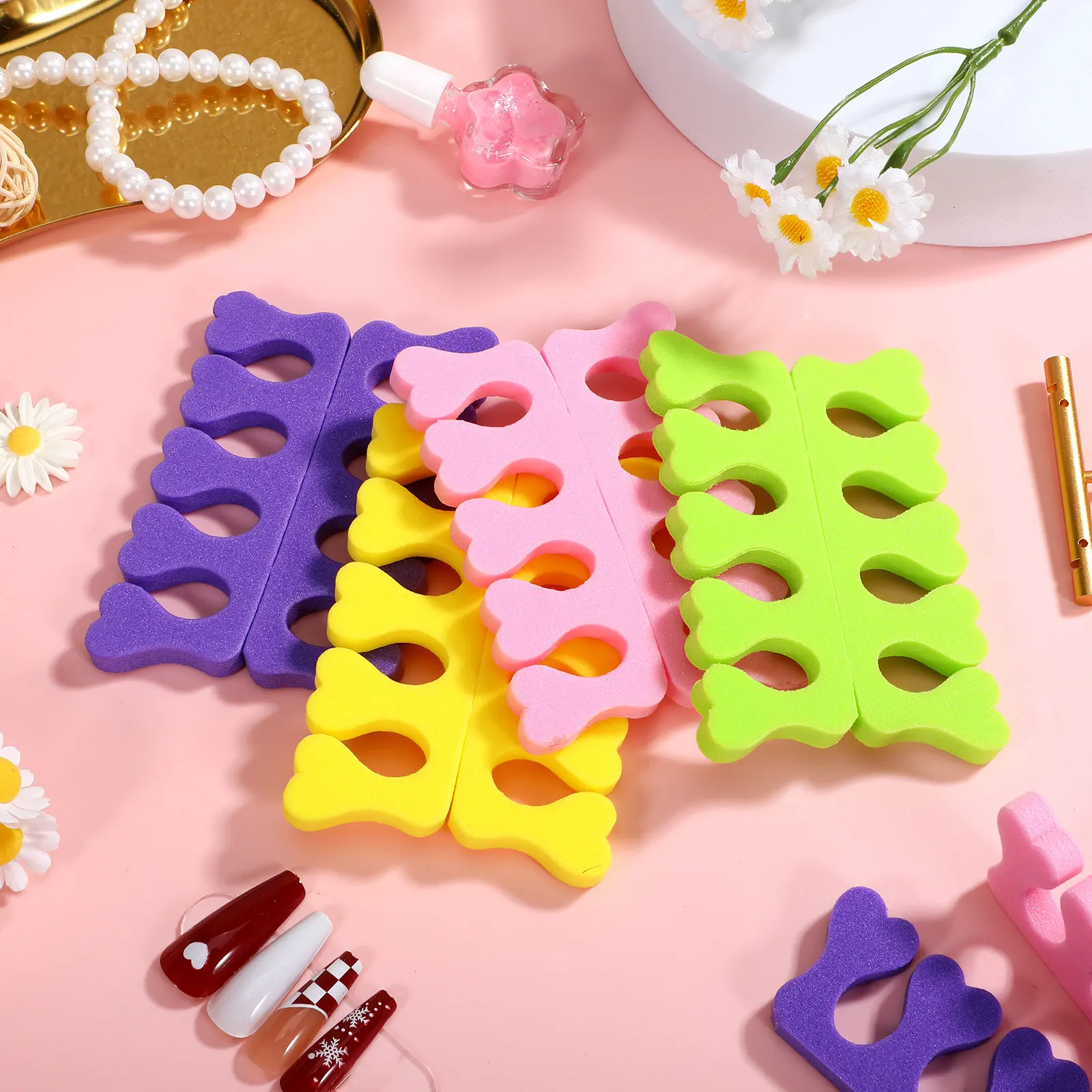 100 пар разделителей для пальцев ног из губчатого материала, для педикюра, инструмент для маникюра, для дома и путешествий, разделители для ногтей на ногах
100 пар разделителей для пальцев ног из губчатого материала, для педикюра, инструмент для маникюра, для дома и путешествий, разделители для ногтей на ногах