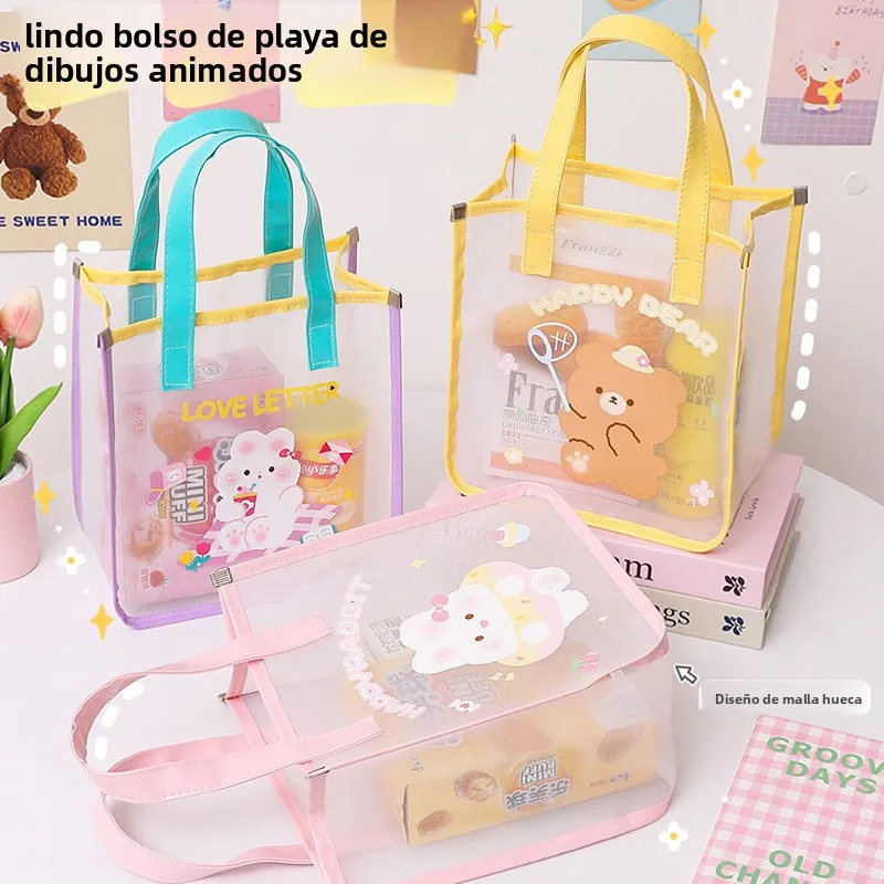 Large Capaci Cartoon Me Handbag Jelly Beach Bag Portable Waterproof Storage Bag for Daily Use Cute Beach-Themed Bag
Large Capaci Cartoon Me Handbag Jelly Beach Bag Portable Waterproof Storage Bag for Daily Use Cute Beach-Themed Bag