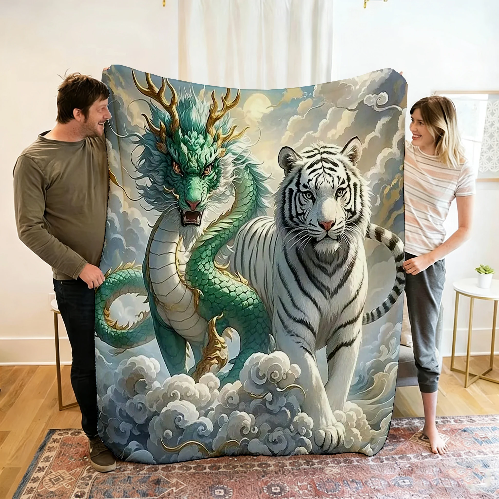 Flannel Throw Blanket Animal Tiger Dragon HD Digital Print,suitable for sofas,beds,offices,travel,camping chairs,warm blanket
Flannel Throw Blanket Animal Tiger Dragon HD Digital Print,suitable for sofas,beds,offices,travel,camping chairs,warm blanket