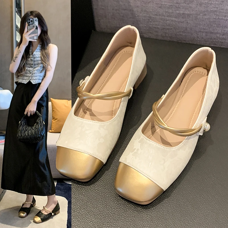 Mary Jane Shoes for Women Retro Medium Heeled Women's Single Party Shoes Soft Comfortable Ballet Shoes Zapatos De Mujer
Mary Jane Shoes for Women Retro Medium Heeled Women's Single Party Shoes Soft Comfortable Ballet Shoes Zapatos De Mujer