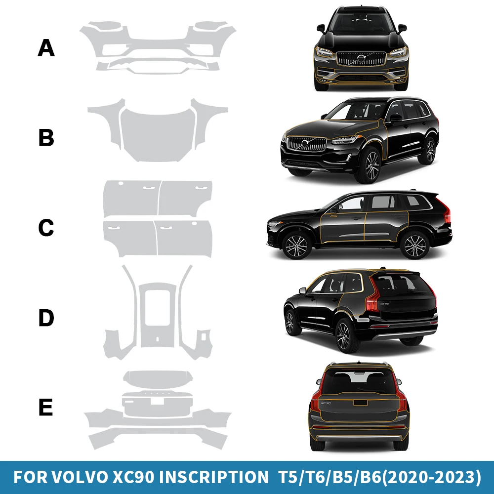 Paint Protection Film for Volvo XC90 INSCRIPTION 2020-2023 Clear PPF Anti Scratch Pre Cut Car Body Sticker Film Cover 8.5mil
Paint Protection Film for Volvo XC90 INSCRIPTION 2020-2023 Clear PPF Anti Scratch Pre Cut Car Body Sticker Film Cover 8.5mil