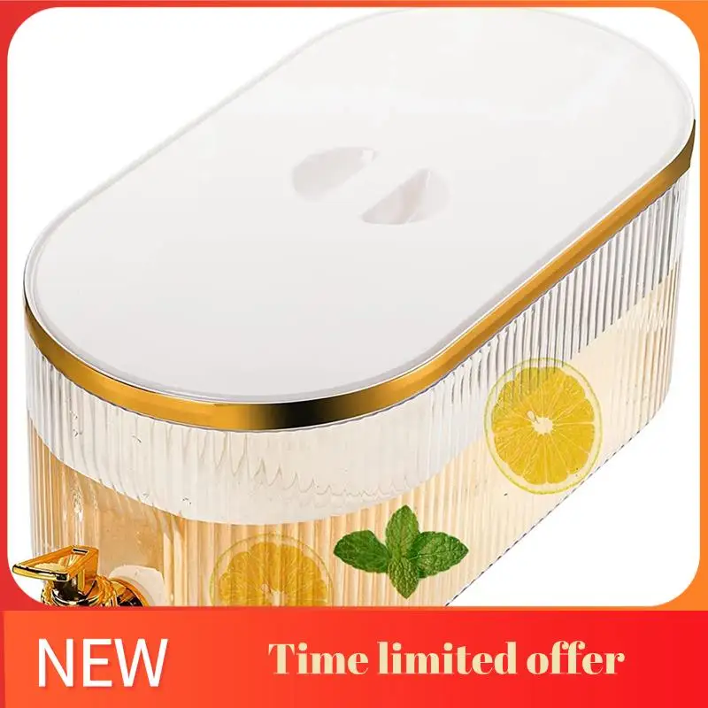 1 Pieces Fridge Drink Dispenser With Gold Spigot, Square Plastic Drink Container Lemonade Milk Fruit Tea Dispenser Jug
1 Pieces Fridge Drink Dispenser With Gold Spigot, Square Plastic Drink Container Lemonade Milk Fruit Tea Dispenser Jug