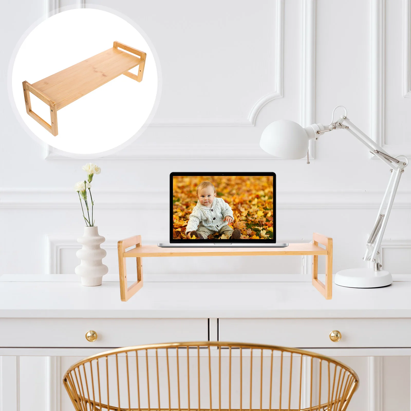 Bamboo Storage Rack Monitor Desk Stand Laptop Stands Single Riser Computer Screen Riser Holder Display Shelf Bamboo Color
Bamboo Storage Rack Monitor Desk Stand Laptop Stands Single Riser Computer Screen Riser Holder Display Shelf Bamboo Color