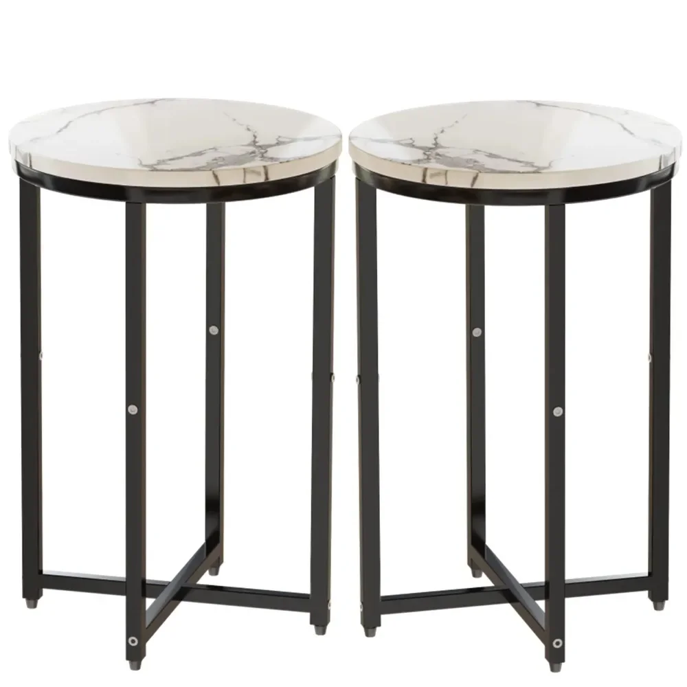 Round Side Table, 2-Piece Faux Marble End Table with Metal Frame,Small Coffee Table,Modern Accent Table Nightstand
Round Side Table, 2-Piece Faux Marble End Table with Metal Frame,Small Coffee Table,Modern Accent Table Nightstand