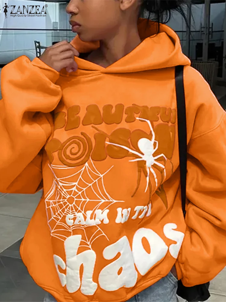 ZANZEA American Style Long Sleeve Hoodies 2025 Women Streetwear Printing Loose Hooded Sweatshirts Oversize Stylish Pullovers
ZANZEA American Style Long Sleeve Hoodies 2025 Women Streetwear Printing Loose Hooded Sweatshirts Oversize Stylish Pullovers