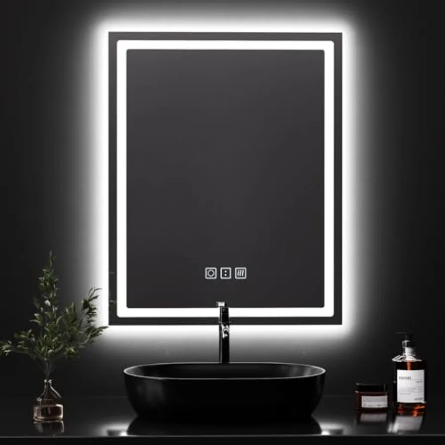 20x16 Inch LED Bathroom Mirror with Lights, Small Bathroom Vanity Mirror with Lights, Dimmable Anti-Fog Backlit and Front Light
20x16 Inch LED Bathroom Mirror with Lights, Small Bathroom Vanity Mirror with Lights, Dimmable Anti-Fog Backlit and Front Light