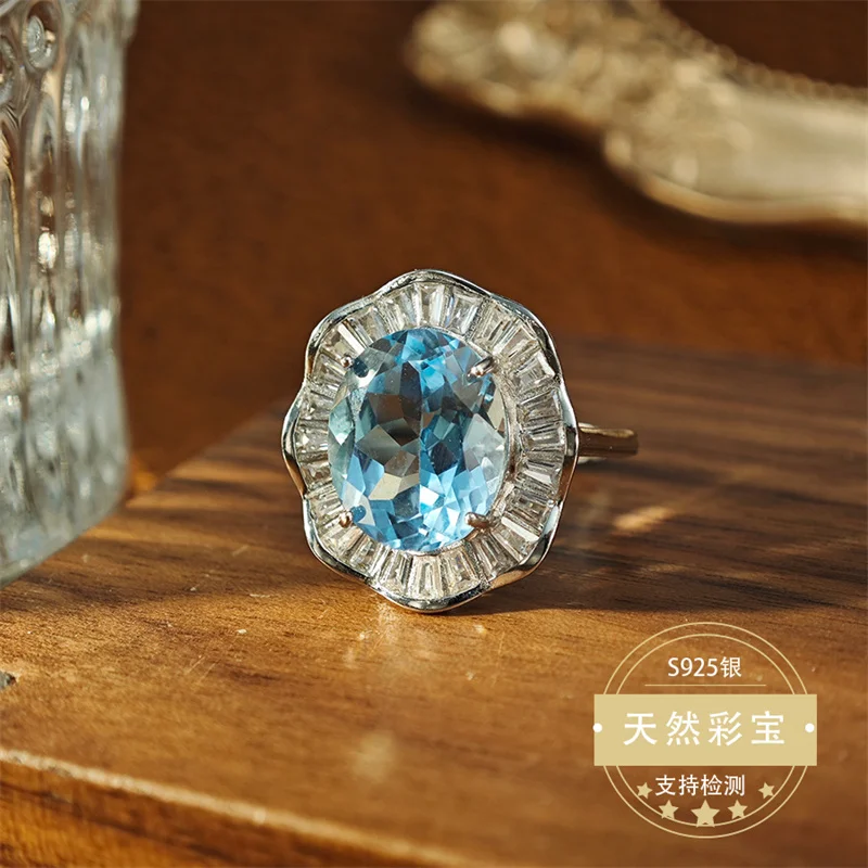 Natural Big Size Topaz Wedding Ring for Women 925 Sterling Silver Adjustable Size Elegant Fine Jewelry Gift Christmas
Natural Big Size Topaz Wedding Ring for Women 925 Sterling Silver Adjustable Size Elegant Fine Jewelry Gift Christmas