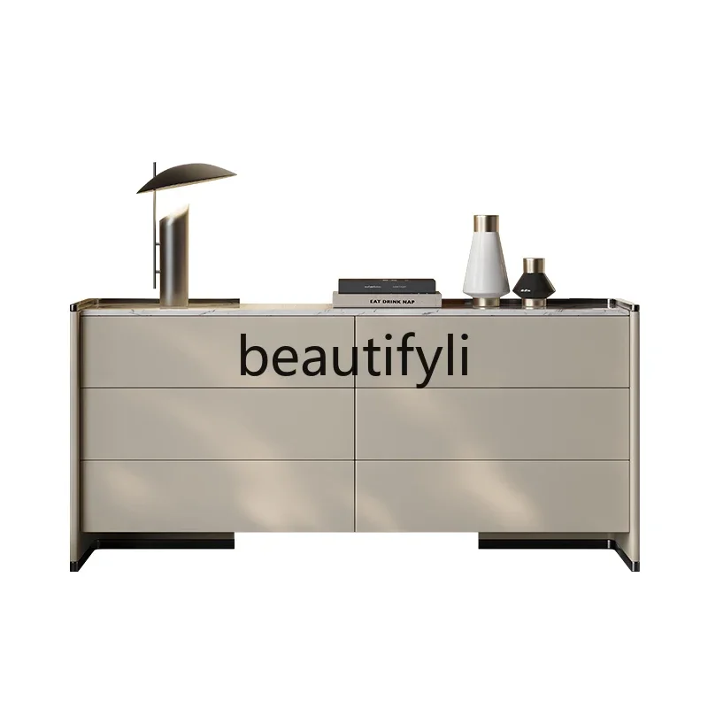 C Italian minimalist bedroom storage cabinet against the wall storage cabinet high-end light luxury solid wood six-chest cabinet
C Italian minimalist bedroom storage cabinet against the wall storage cabinet high-end light luxury solid wood six-chest cabinet
