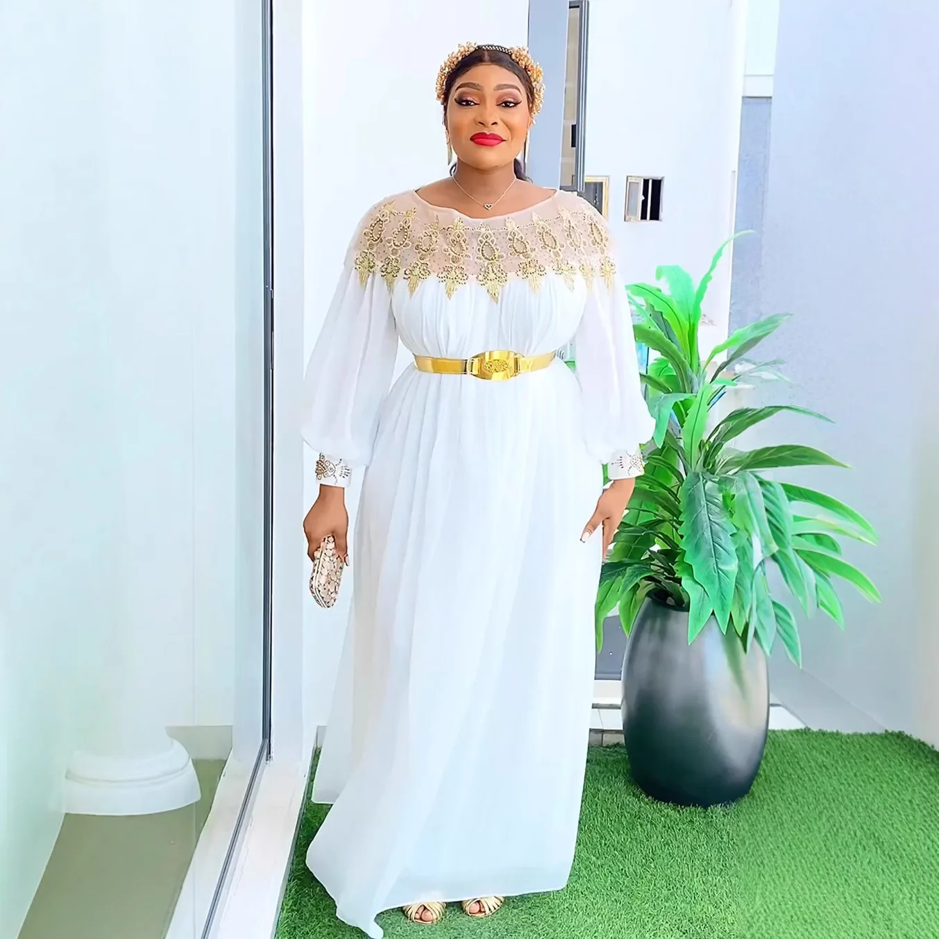 African Dresses for Women Dashiki Traditional Embroidery Ankara White Robes Nigeria Wedding Evening Party Dress Africa Clothing
African Dresses for Women Dashiki Traditional Embroidery Ankara White Robes Nigeria Wedding Evening Party Dress Africa Clothing