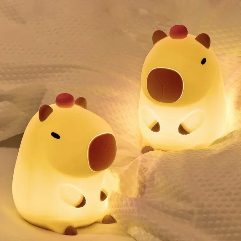 Cute Cartoon Capybara Silicone LED Night Light USB Rechargeable Dimmable Timing Sleep Lamp For Kids Bedroom Home Decor Gift Q
Cute Cartoon Capybara Silicone LED Night Light USB Rechargeable Dimmable Timing Sleep Lamp For Kids Bedroom Home Decor Gift Q