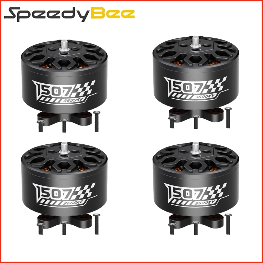 4pcs/lot Speedybee Speedy bee 1507-3600KV 4S 373W Brushless Motor For Master3X 3-3.6 inch FPV Drone
4pcs/lot Speedybee Speedy bee 1507-3600KV 4S 373W Brushless Motor For Master3X 3-3.6 inch FPV Drone