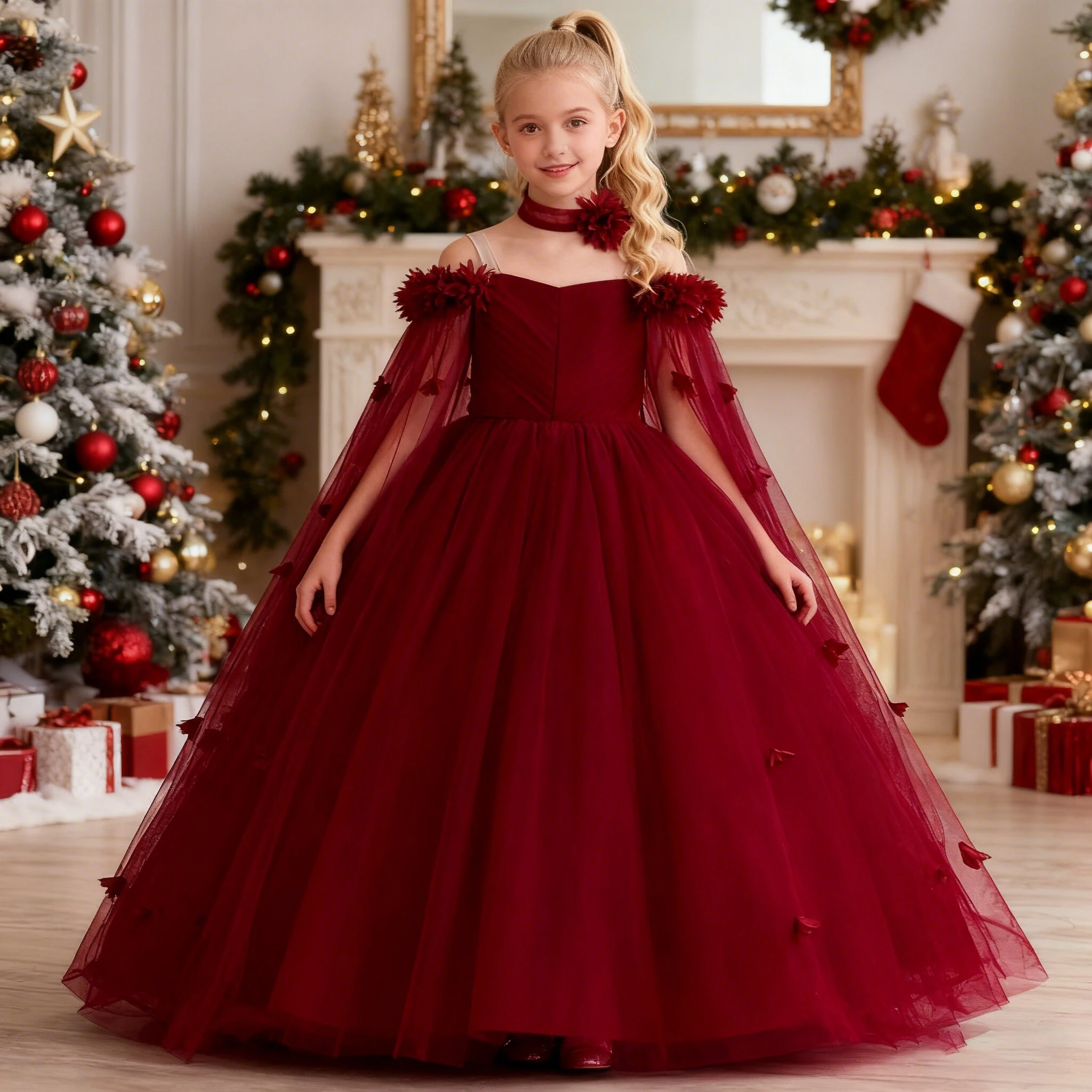 Модное праздничное платье подружки невесты для девочек, рождественские костюмы, элегантное платье принцессы с цветочным узором на свадьбу, день рождения, платье для первого причастия для девочек
Модное праздничное платье подружки невесты для девочек, рождественские костюмы, элегантное платье принцессы с цветочным узором на свадьбу, день рождения, платье для первого причастия для девочек