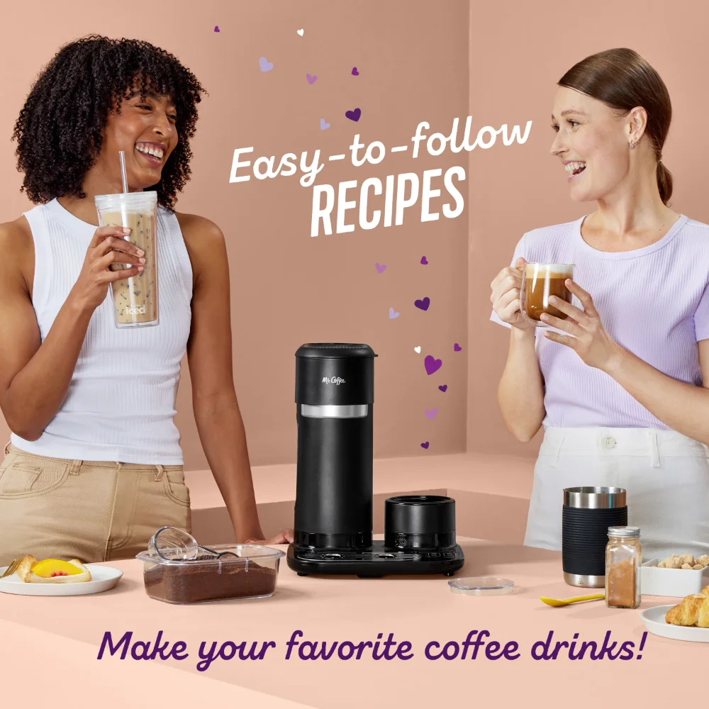 Новинка 2023 г., Кофеварка «Mr. Coffee» 4-в-1 с одним приводом для латте, приготовления холодного и горячего кофе черного цвета
Новинка 2023 г., Кофеварка «Mr. Coffee» 4-в-1 с одним приводом для латте, приготовления холодного и горячего кофе черного цвета