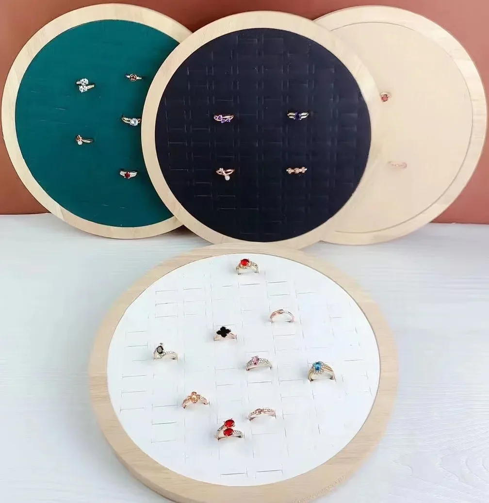 Wood Round Earrings Ring Display Tray for Jewelry Store 92 Solts Ring Storage Plat Personal Jewelry Holder Organizer
Wood Round Earrings Ring Display Tray for Jewelry Store 92 Solts Ring Storage Plat Personal Jewelry Holder Organizer