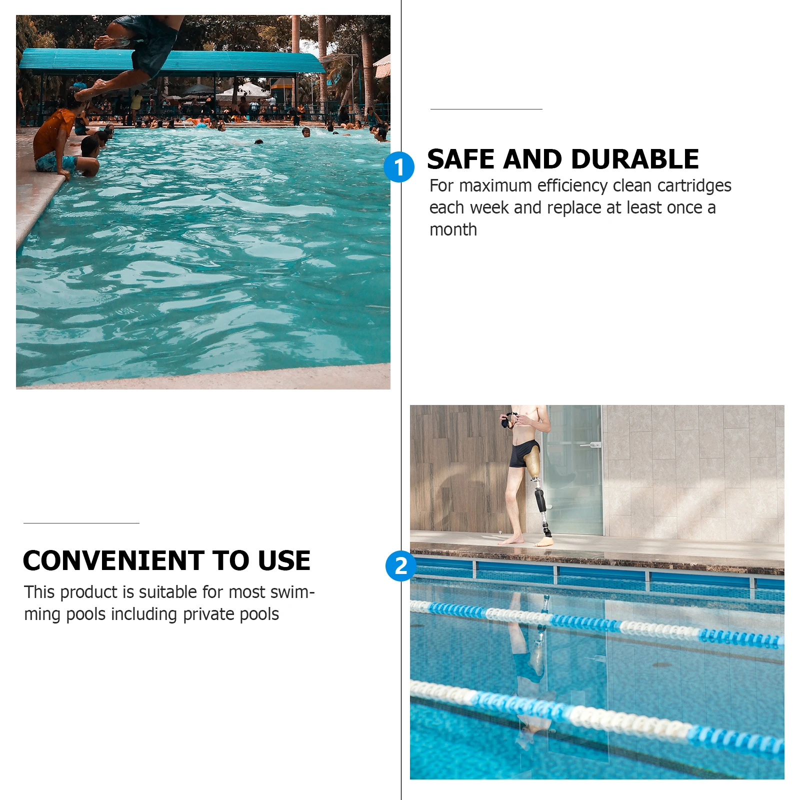 Swimming Pool Filter Cartridge Type H Replacement Blue Clean Water Micro Particles Trap Suitable Most Pools Private Use
Swimming Pool Filter Cartridge Type H Replacement Blue Clean Water Micro Particles Trap Suitable Most Pools Private Use