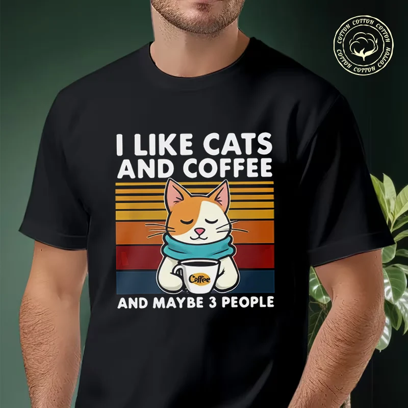 Funny For Cat And Coffee Lover'S Moto T-shirt Men's Summer Cotton Fashionable Casual Sports Short Sleeved Tshirt Top
Funny For Cat And Coffee Lover'S Moto T-shirt Men's Summer Cotton Fashionable Casual Sports Short Sleeved Tshirt Top