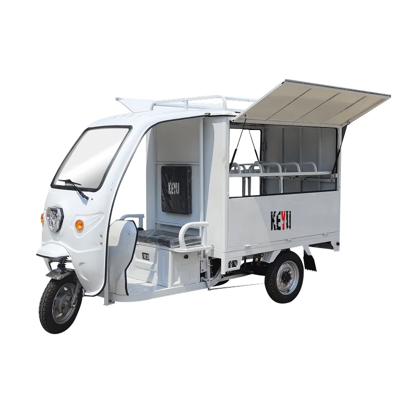 KEYU 72V 1000W Enclosed Electric Cargo Delivery Tricycle 3 Wheel Electric Logistics Vehicle Customizable Food Truck With Box
KEYU 72V 1000W Enclosed Electric Cargo Delivery Tricycle 3 Wheel Electric Logistics Vehicle Customizable Food Truck With Box