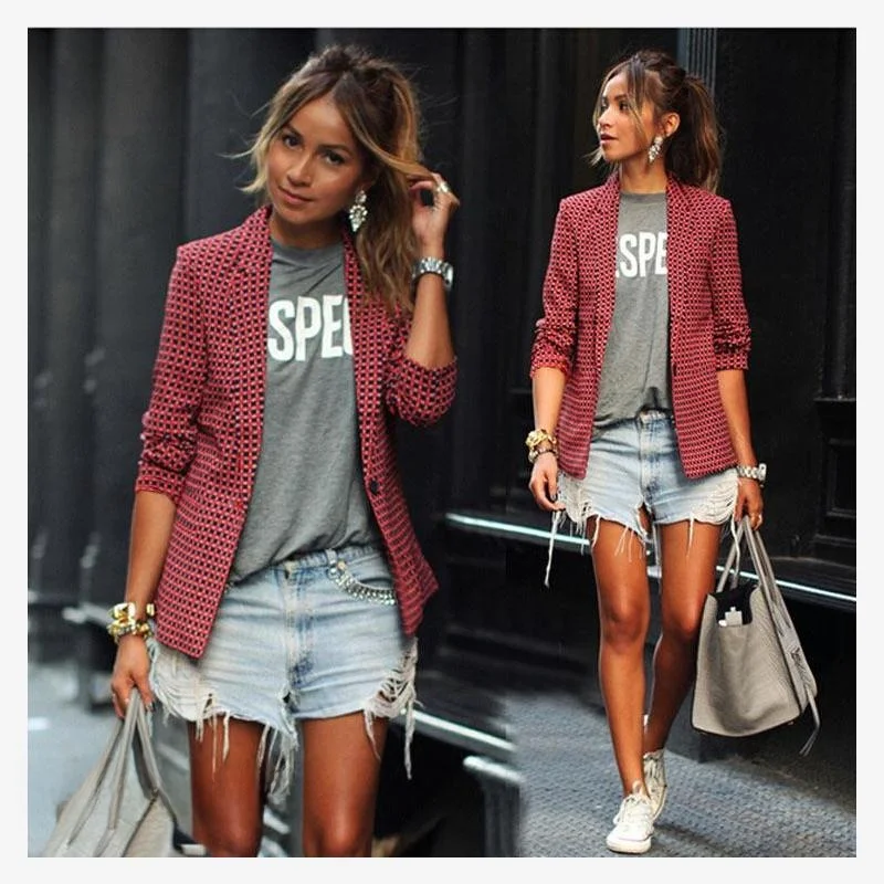 Облегающий женский клетчатый костюм, тонкий повседневный деловой костюм из полиэстера, длинный свек на пуговицах, весна 2023, мода
Облегающий женский клетчатый костюм, тонкий повседневный деловой костюм из полиэстера, длинный свек на пуговицах, весна 2023, мода