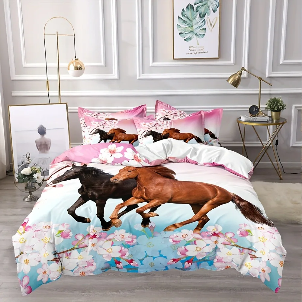 Flower Horses Bedding Set 3D Printed Duvet Cover Set Soft Single Twin Double Queen Size Bed Set Home Decorations For Bedroom
Flower Horses Bedding Set 3D Printed Duvet Cover Set Soft Single Twin Double Queen Size Bed Set Home Decorations For Bedroom