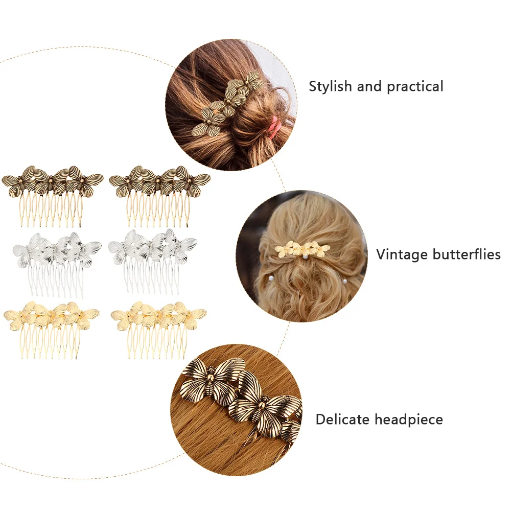 6Pcs Vintage Hair Comb Butterflies Design Elegant Bridal Headpiece Wedding Hair Clip for Parties Wedding Headpiece
6Pcs Vintage Hair Comb Butterflies Design Elegant Bridal Headpiece Wedding Hair Clip for Parties Wedding Headpiece