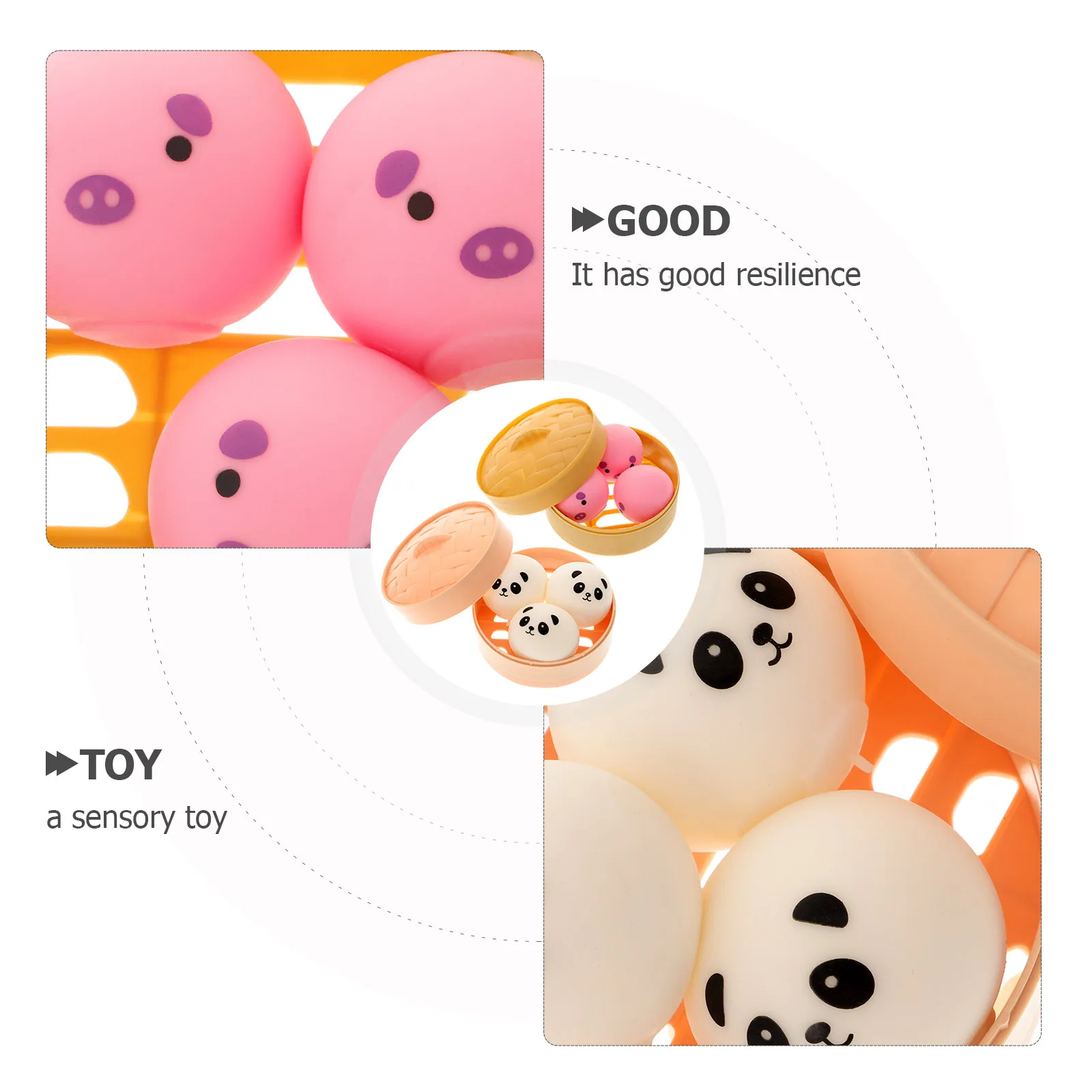 2 Sets Simulation Steamed Bun Squeeze Stress Relief Decompression For Party Children'S Gift Stretchy Resilient Funny Squeeze
2 Sets Simulation Steamed Bun Squeeze Stress Relief Decompression For Party Children'S Gift Stretchy Resilient Funny Squeeze