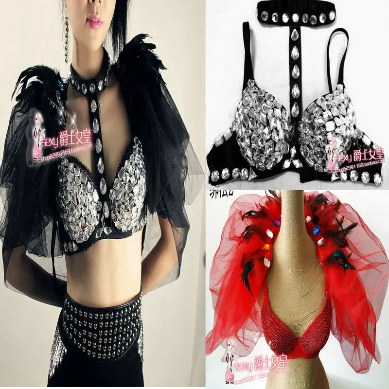Shiny Diamond Feather Bra Women's Stage Performance Costume Bar Singer DS Lead Dancer Fashionable New Model Summer 2018
Shiny Diamond Feather Bra Women's Stage Performance Costume Bar Singer DS Lead Dancer Fashionable New Model Summer 2018