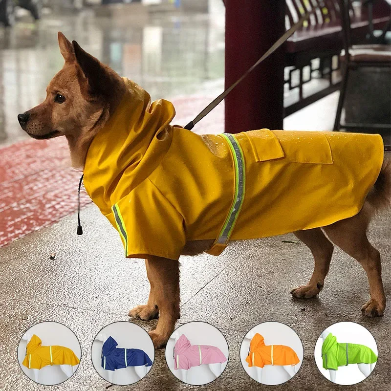 Big Dog Raincoat Canopy Reflective Striped Pet Products Dog Hooded Raincoat Dog Accessories
Big Dog Raincoat Canopy Reflective Striped Pet Products Dog Hooded Raincoat Dog Accessories