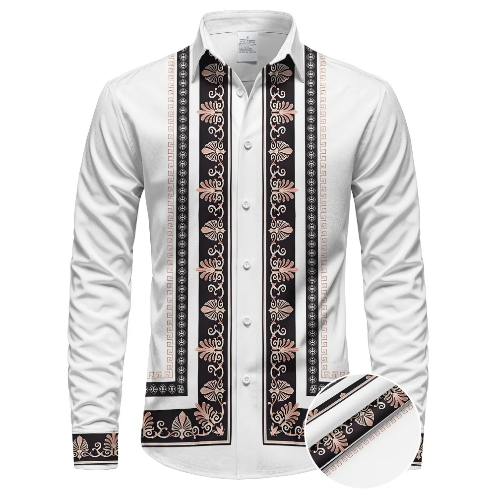 Мужская модная рубашка с принтом в ретро-этническом стиле, повседневная рубашка на пуговицах, мужская одежда, рубашка с отложным воротником и длинным рукавом
Мужская модная рубашка с принтом в ретро-этническом стиле, повседневная рубашка на пуговицах, мужская одежда, рубашка с отложным воротником и длинным рукавом