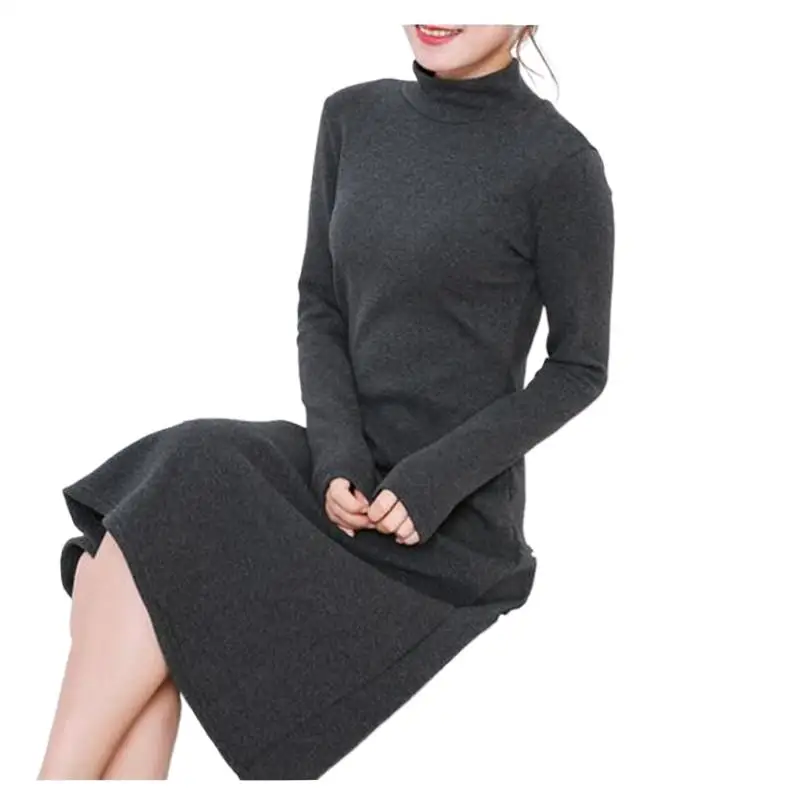 2024 Winter Hot sale Half Turtleneck A-line Dress Solid Casual Ladies Basic Dress Women Bottom Dress Vestidos -
2024 Winter Hot sale Half Turtleneck A-line Dress Solid Casual Ladies Basic Dress Women Bottom Dress Vestidos -