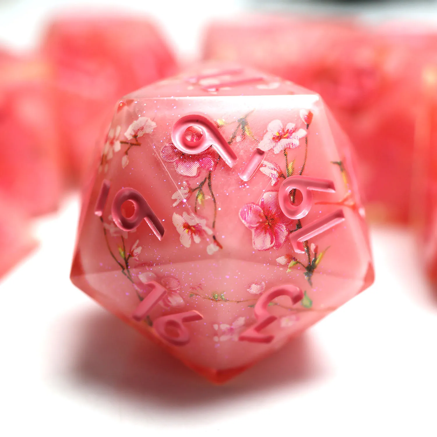 Handmade Pink Cherry Blossom Resin Polyhedral Dice Set with Sakura Flower Inclusions - Sharp Edge DND Dice for RPG,Pathfinder L1
Handmade Pink Cherry Blossom Resin Polyhedral Dice Set with Sakura Flower Inclusions - Sharp Edge DND Dice for RPG,Pathfinder L1