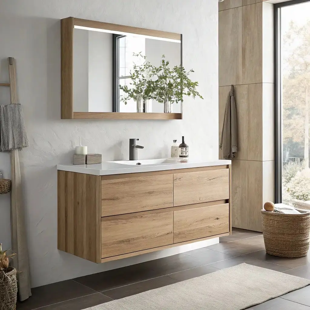 Solid Wood Bathroom Cabinet With Classic Design And Long Service Life
Solid Wood Bathroom Cabinet With Classic Design And Long Service Life