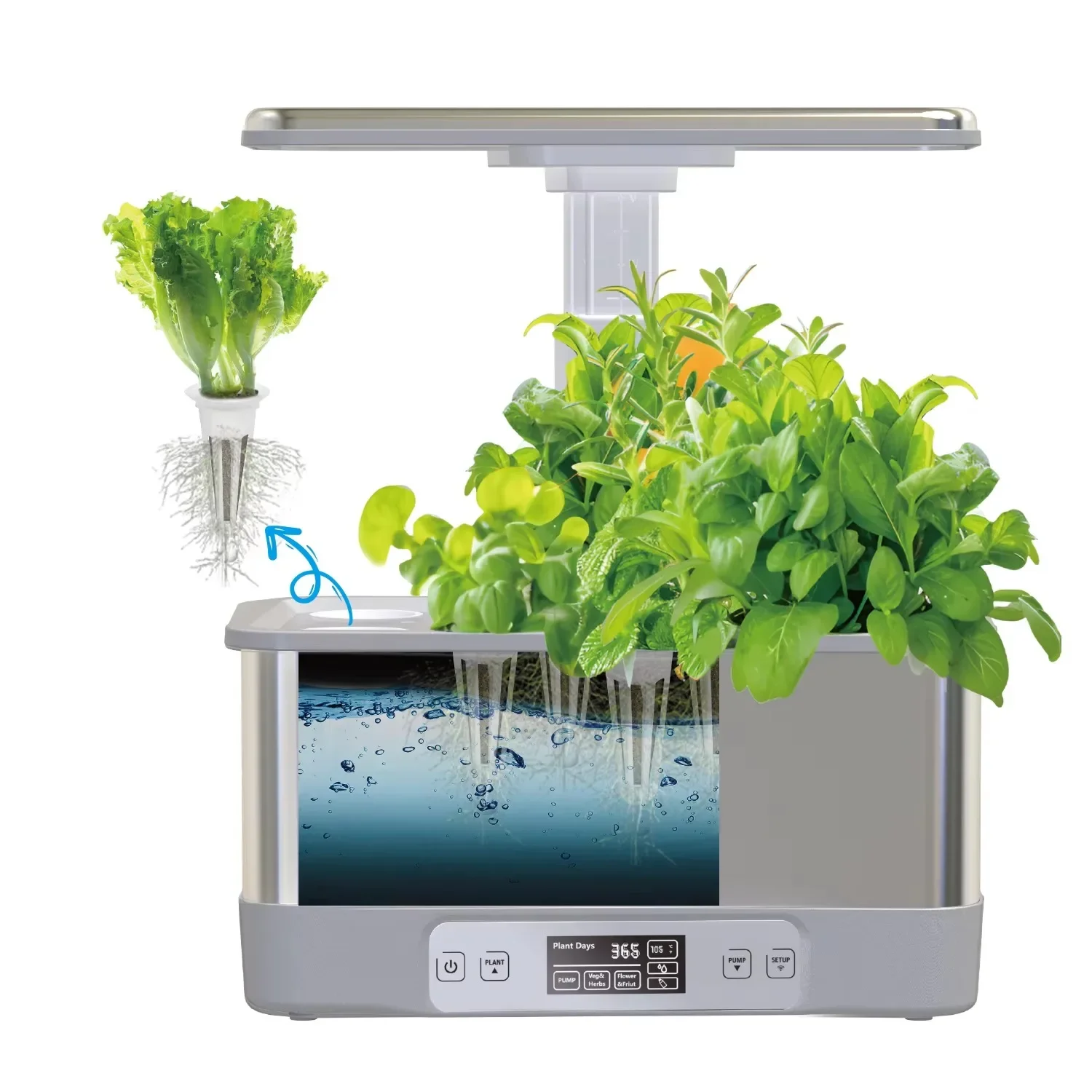 New15 Pods Hydroponics Indoor Garden Kit with Auto Timer Electric Power Source and Grow Light Herb Planter Garden System
New15 Pods Hydroponics Indoor Garden Kit with Auto Timer Electric Power Source and Grow Light Herb Planter Garden System