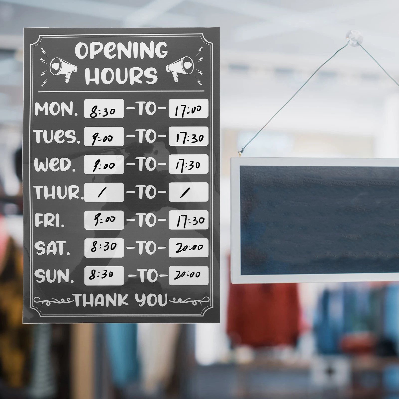 Store Hours Sign Display Sun Protection Anti fading Adhesive Banner Office Waterproof Strong Adhesive Business Hour
Store Hours Sign Display Sun Protection Anti fading Adhesive Banner Office Waterproof Strong Adhesive Business Hour