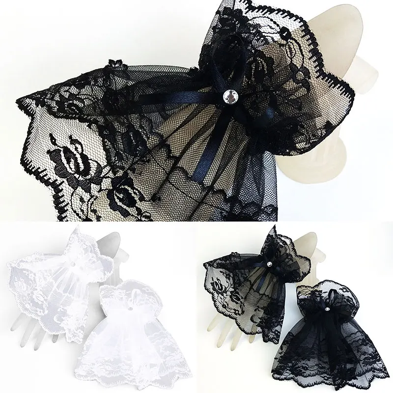 Lace Gloves Fashion Hollow Out Arm Sleeves Black Short Sun Protection Wristband short Bow Wedding Dress Accessories Hand Sleeves
Lace Gloves Fashion Hollow Out Arm Sleeves Black Short Sun Protection Wristband short Bow Wedding Dress Accessories Hand Sleeves