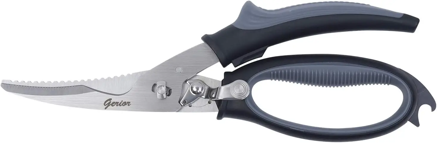 Heavy Duty Poultry Shears, German Steel Kitchen Scissors for Cutting Chicken, Bone, Meat - Spring Loaded, Easy Clean
Heavy Duty Poultry Shears, German Steel Kitchen Scissors for Cutting Chicken, Bone, Meat - Spring Loaded, Easy Clean
