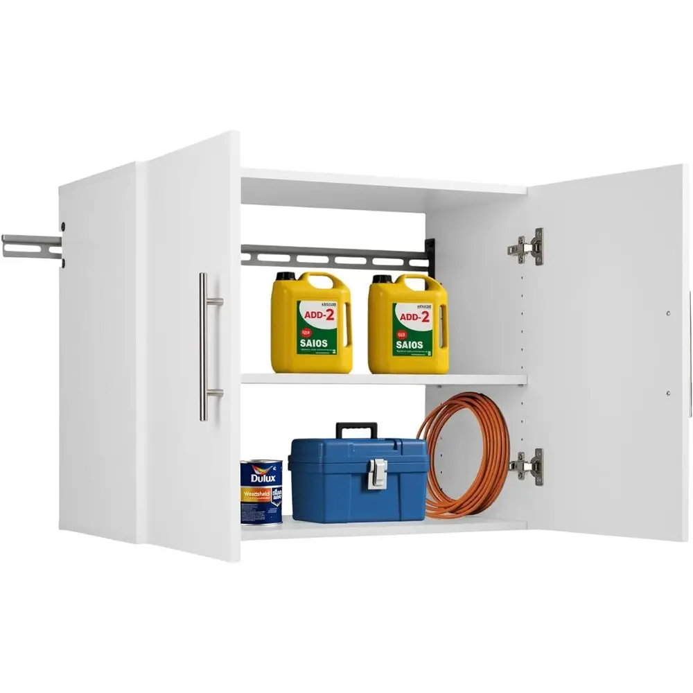 HangUps 30" Upper Garage Cabinet, Bathroom Cabinet Wall Mount, Ideal or Garage, Kitchen and Laundry Organization 30" W x 24" H x
HangUps 30" Upper Garage Cabinet, Bathroom Cabinet Wall Mount, Ideal or Garage, Kitchen and Laundry Organization 30" W x 24" H x