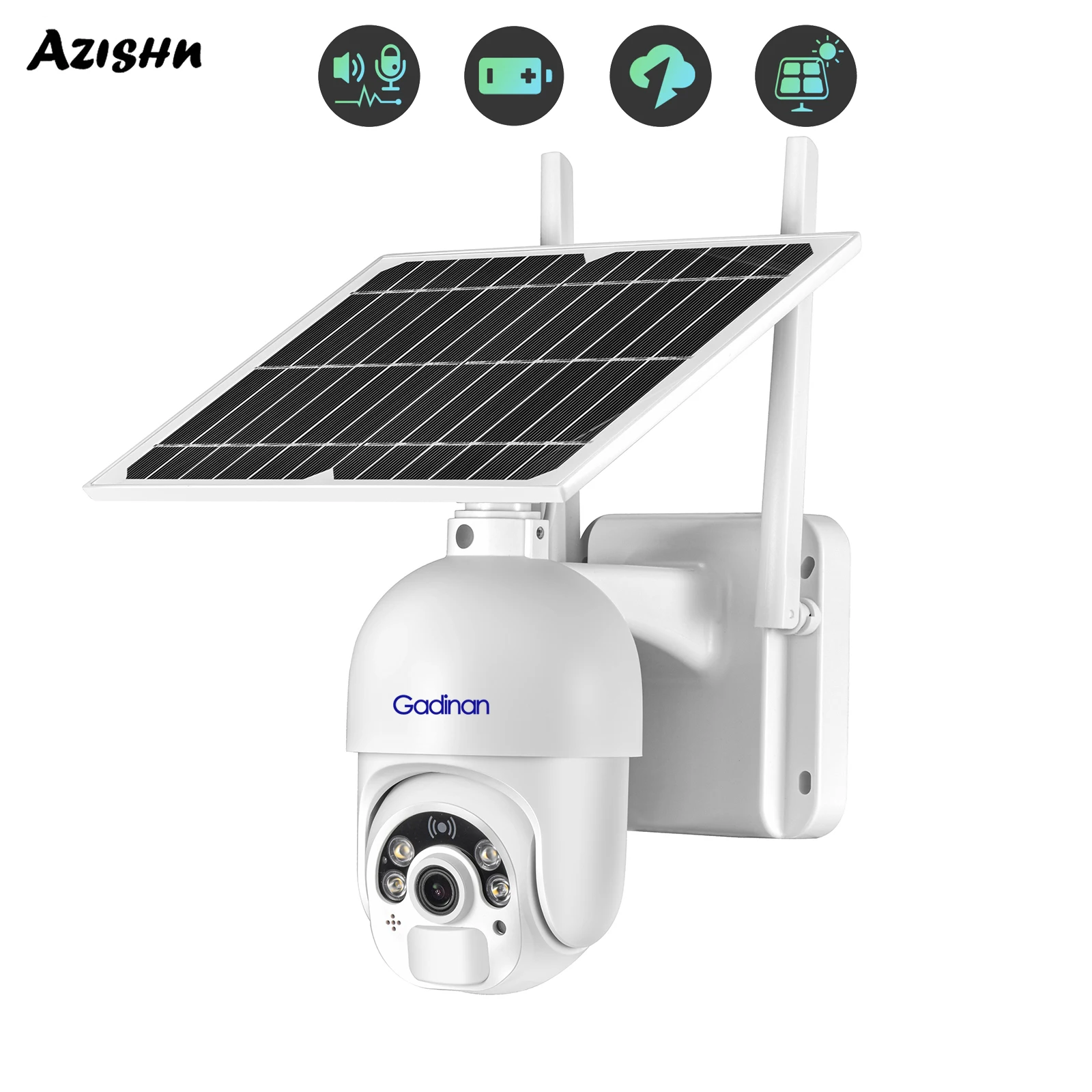 AZISHN 4MP Security Protection Camera Surveillance Outside With Solar Powered WiFi 4G PTZ IP Camera Alarm Long Standby Battery
AZISHN 4MP Security Protection Camera Surveillance Outside With Solar Powered WiFi 4G PTZ IP Camera Alarm Long Standby Battery