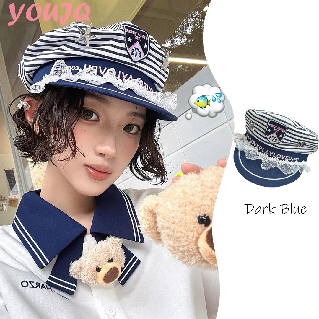 Y2K Casual Sle Flat Top Octagonal White Navy Sailor Hats for Women Performance Cosplay Naval Outing Spring Autumn Beret Gorras
Y2K Casual Sle Flat Top Octagonal White Navy Sailor Hats for Women Performance Cosplay Naval Outing Spring Autumn Beret Gorras