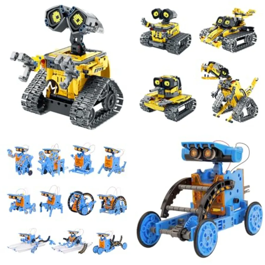 Robot Building Kit for STEM Learning: Remote Control Solar-Powered 12-in-1 Models, Blue-Black ABS Plastic, Educational Coding F
Robot Building Kit for STEM Learning: Remote Control Solar-Powered 12-in-1 Models, Blue-Black ABS Plastic, Educational Coding F
