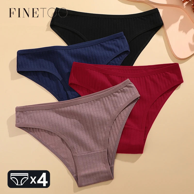 4PCS Cotton Women's Breathable Underwear Sexy Striped Panties Plus Size Low-Waist Briefs Female Comfortable Sport Lingerie S-XXL
4PCS Cotton Women's Breathable Underwear Sexy Striped Panties Plus Size Low-Waist Briefs Female Comfortable Sport Lingerie S-XXL