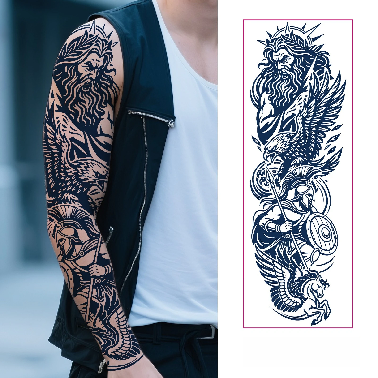 Herbal Full Sleeve Tattoo Stickers Waterproof Non-Glare Semi-Permanent Arm Decals for Temporary Body Art
Herbal Full Sleeve Tattoo Stickers Waterproof Non-Glare Semi-Permanent Arm Decals for Temporary Body Art