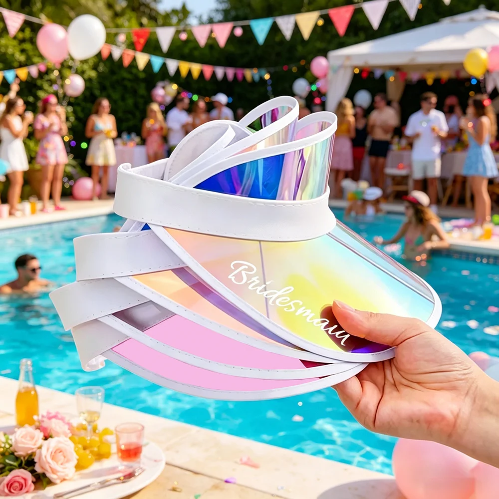Bride To Be Accessories Poolside Hen Party Beach Wedding Decor Holographic Visor Bridal Shower Favor Bridesmaid Gift Honeymoon
Bride To Be Accessories Poolside Hen Party Beach Wedding Decor Holographic Visor Bridal Shower Favor Bridesmaid Gift Honeymoon