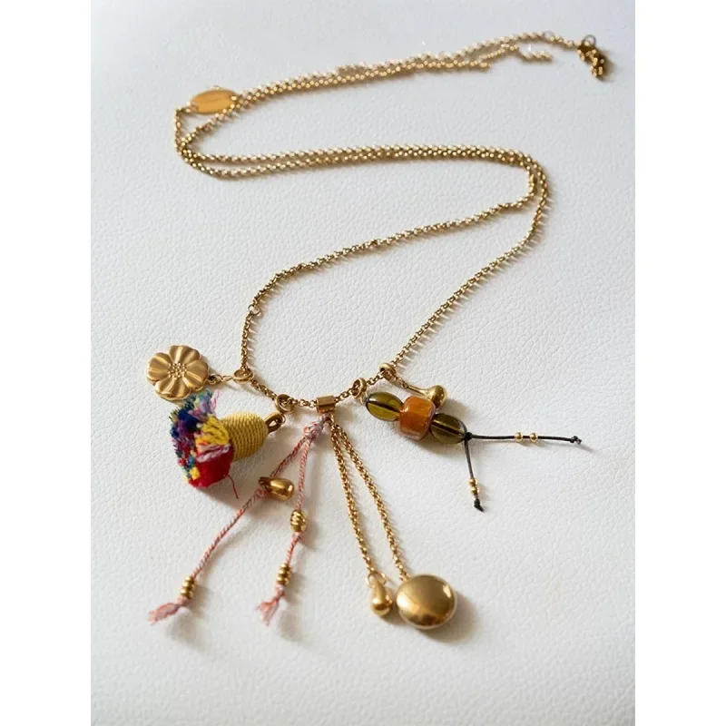 Romantic Retro Free Color Tassel Bohemian Style Features Multiple Pendant Long Chain 2024 Autumn/winter New Item
Romantic Retro Free Color Tassel Bohemian Style Features Multiple Pendant Long Chain 2024 Autumn/winter New Item